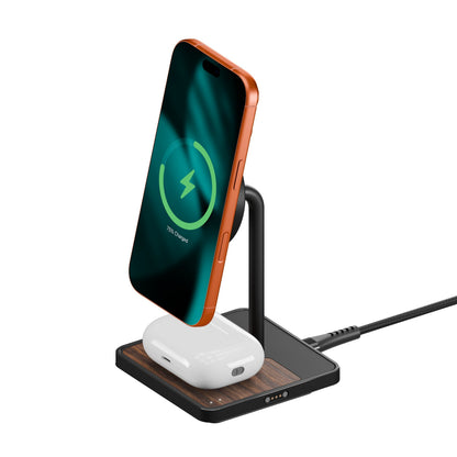 Wireless Charging Stand - Walnut